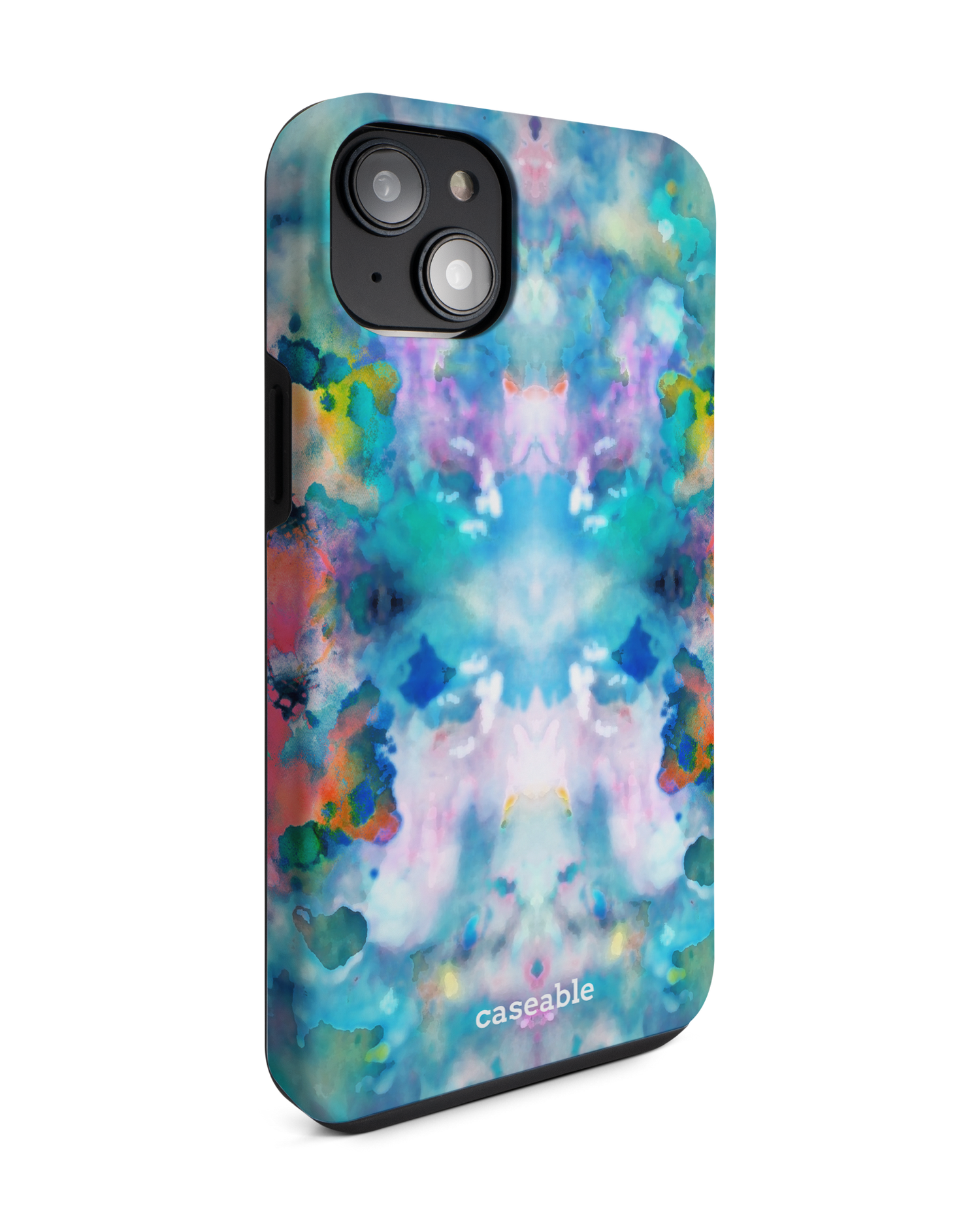 Paint Splatter Premium Phone Case for Apple iPhone 14 Plus: View from the left side