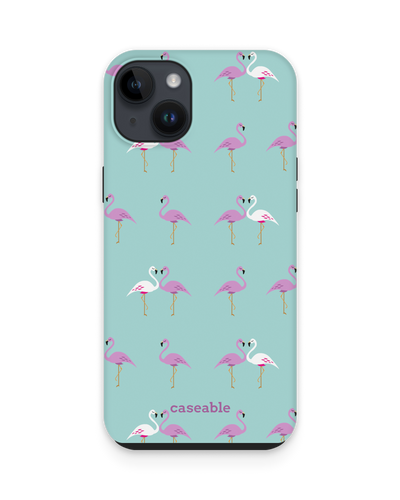 Two Flamingos Premium Phone Case for Apple iPhone 14 Plus