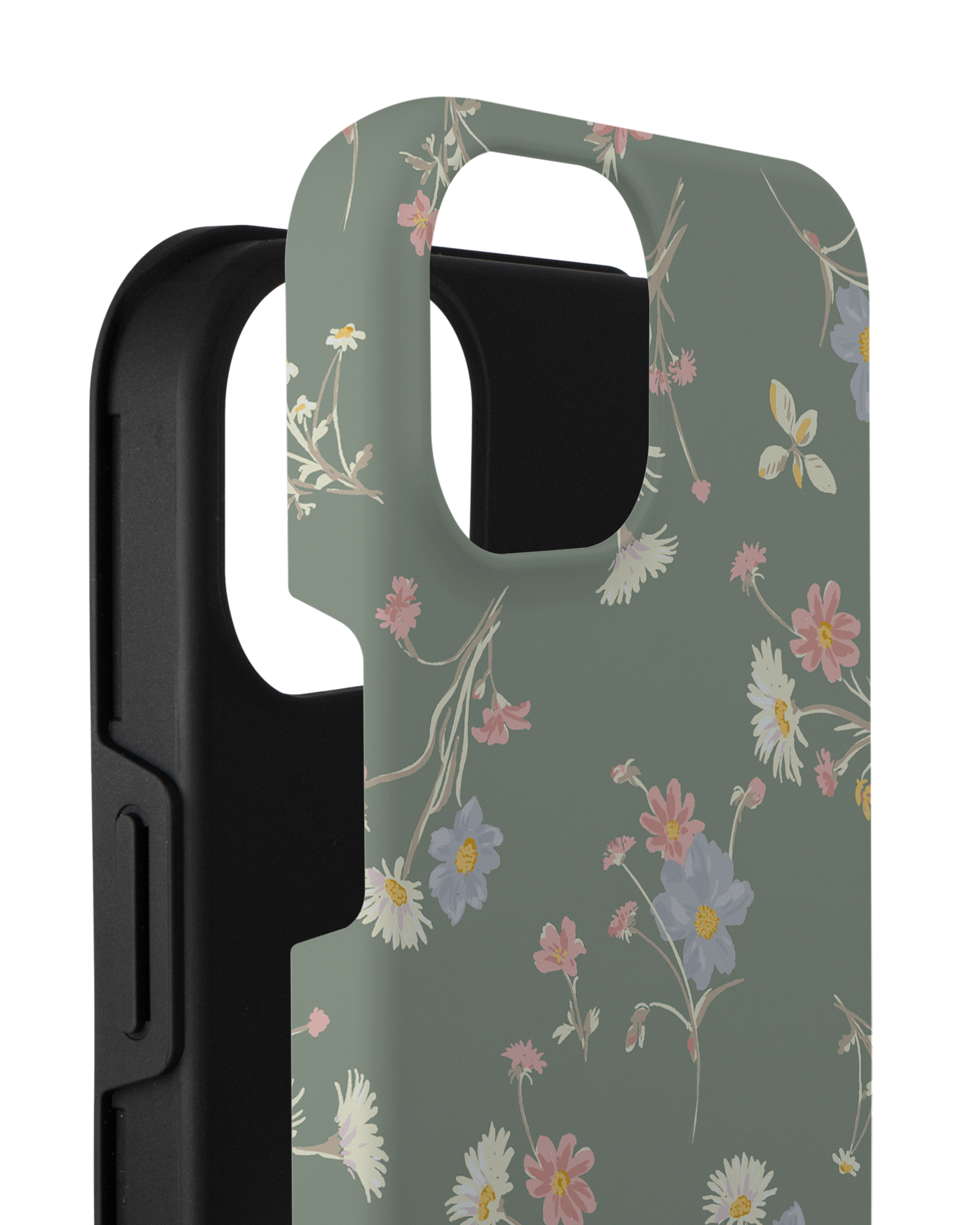 Wild Flower Sprigs Premium Phone Case for Apple iPhone 14 Plus consisting of 2 parts