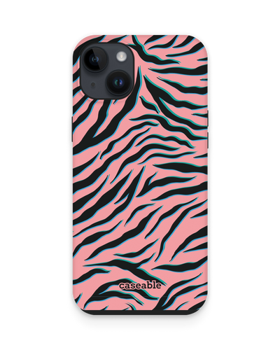 Pink Zebra Premium Phone Case for Apple iPhone 15 Plus