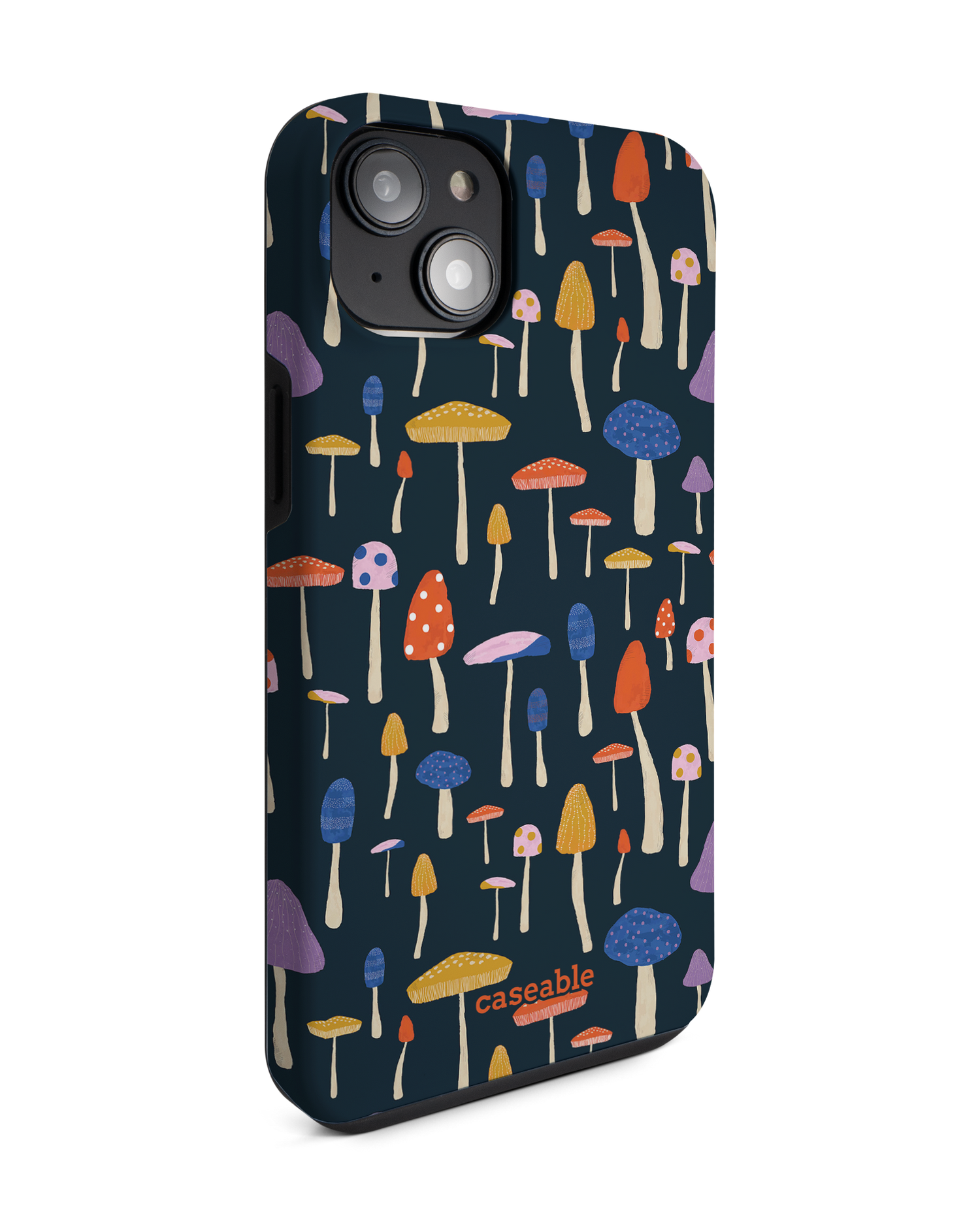 Mushroom Delights Premium Phone Case for Apple iPhone 14 Plus: View from the left side