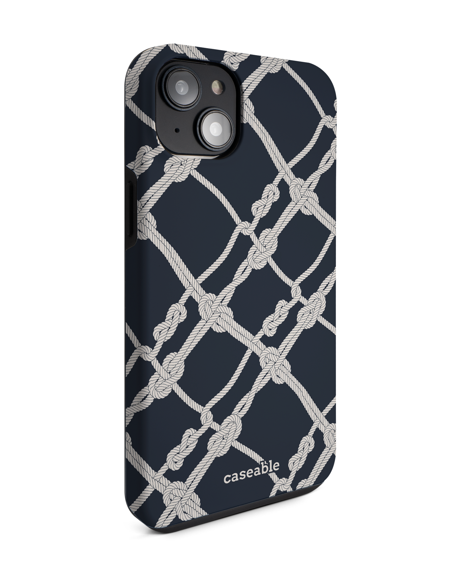 Nautical Knots Premium Phone Case for Apple iPhone 14 Plus: View from the left side