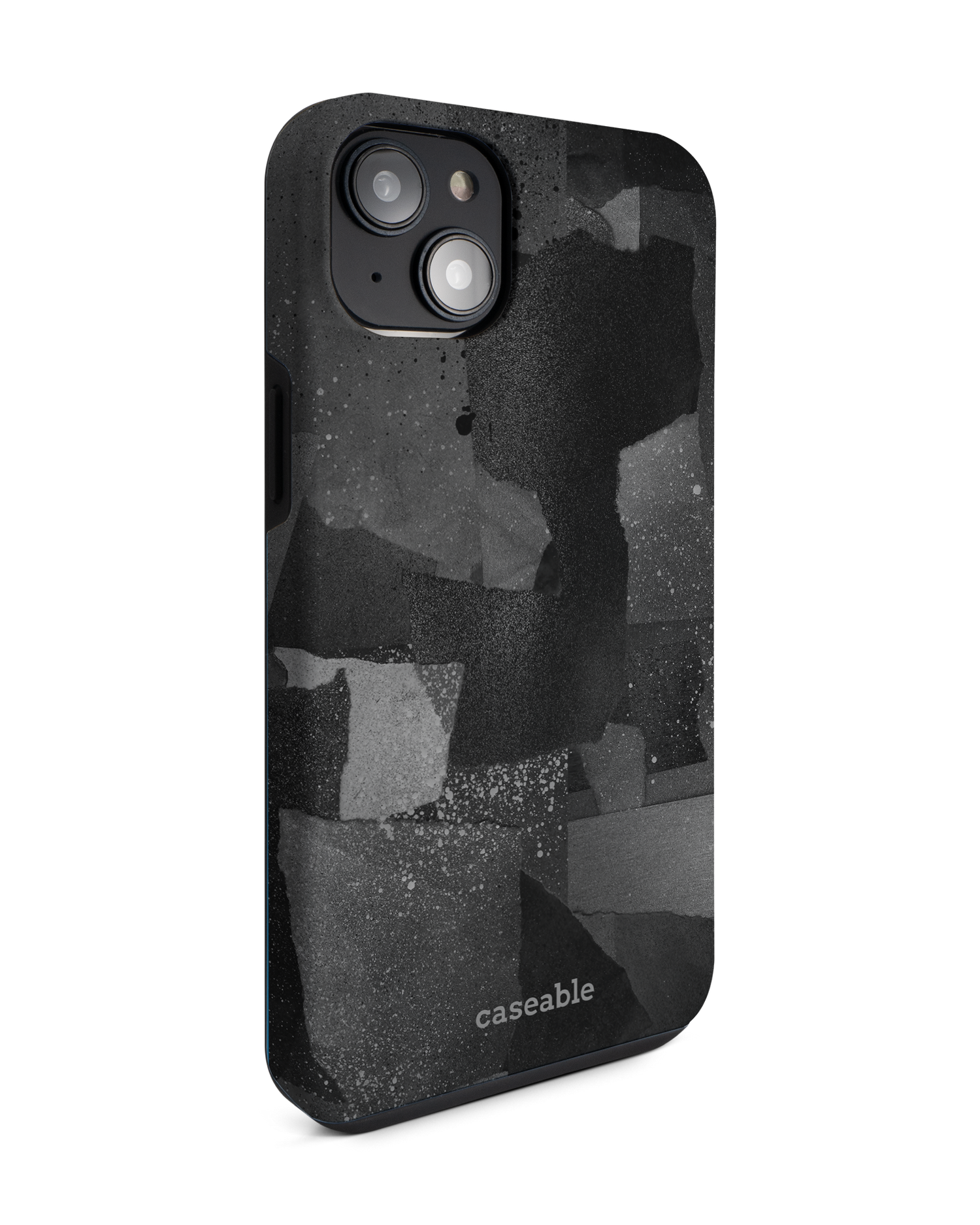 Torn Paper Collage Premium Phone Case for Apple iPhone 14 Plus: View from the left side