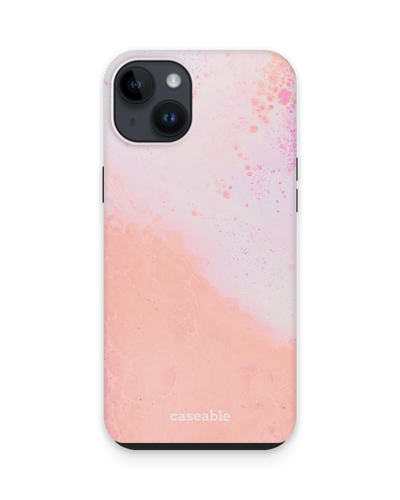 Peaches & Cream Marble Premium Phone Case for Apple iPhone 15 Plus