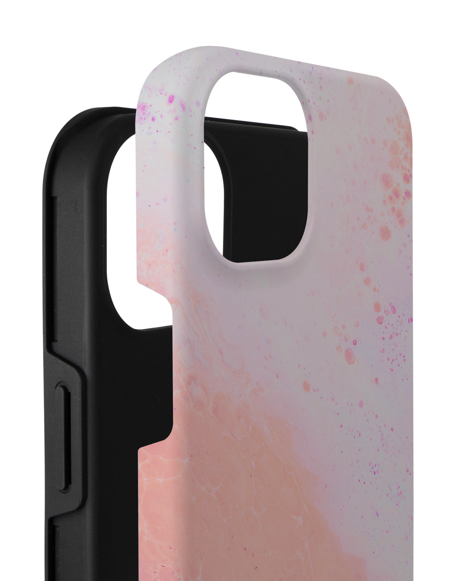 Peaches & Cream Marble Premium Phone Case for Apple iPhone 14 Plus consisting of 2 parts