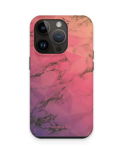Marbled Triangles Premium Phone Case for Apple iPhone 14 Pro