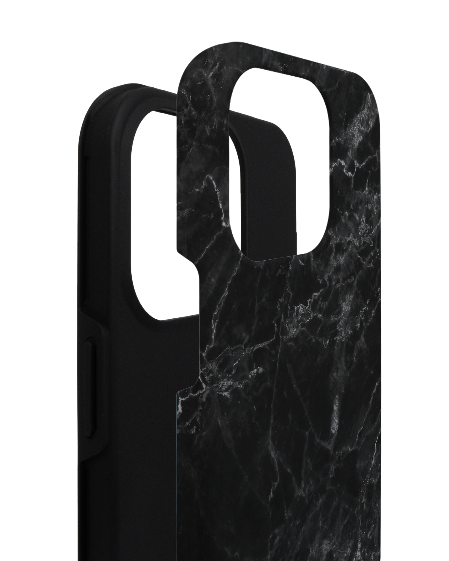 Midnight Marble Premium Phone Case for Apple iPhone 14 Pro consisting of 2 parts