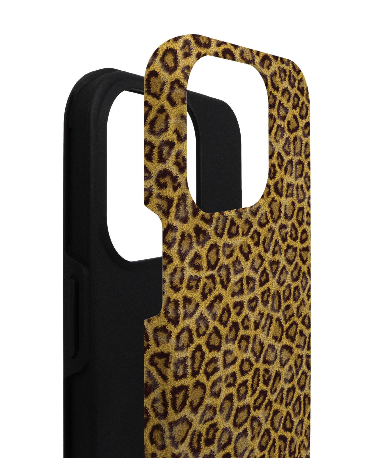 Leopard Skin Premium Phone Case for Apple iPhone 14 Pro consisting of 2 parts