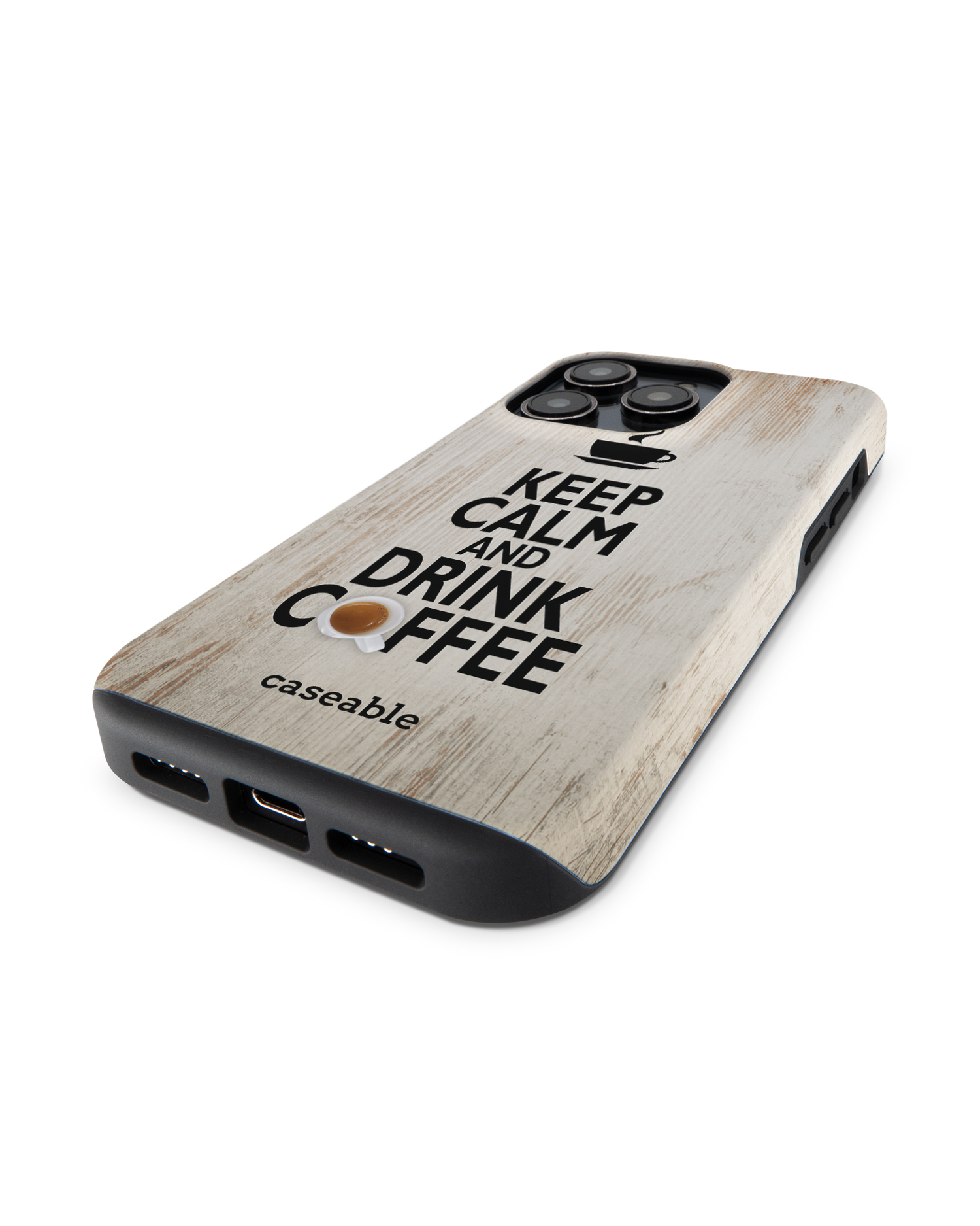 Drink Coffee Premium Phone Case for Apple iPhone 14 Pro: Lying