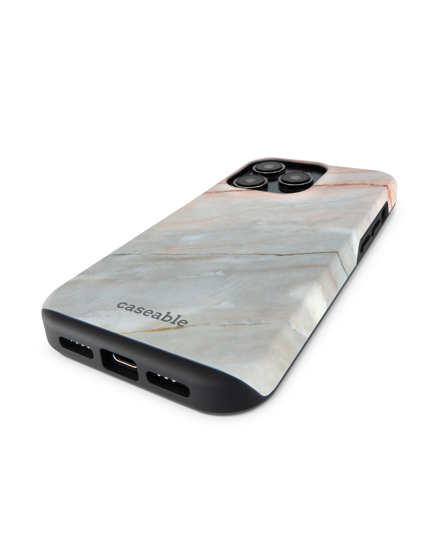 Mother of Pearl Marble Premium Phone Case for Apple iPhone 14 Pro: Lying