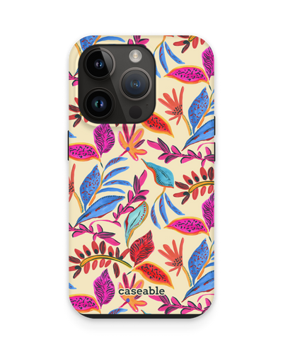 Painterly Spring Leaves Premium Phone Case for Apple iPhone 14 Pro