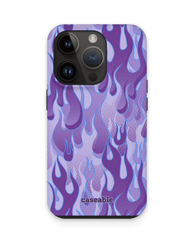 Purple Flames Premium Phone Case for Apple iPhone 14 Pro