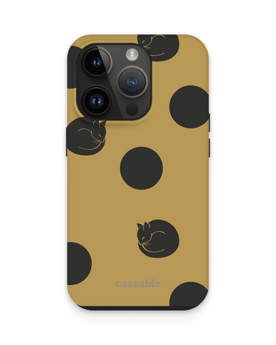 Polka Cats Premium Phone Case for Apple iPhone 15 Pro