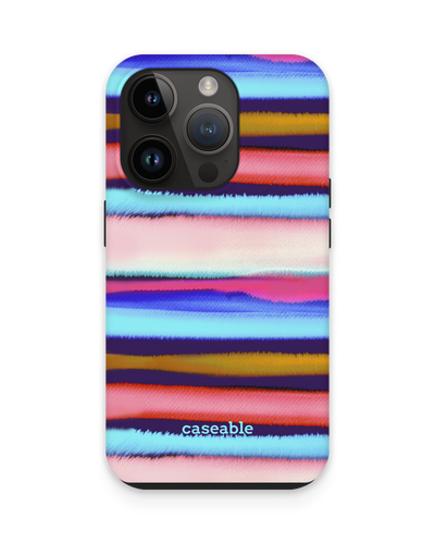 Watercolor Stripes Premium Phone Case for Apple iPhone 14 Pro