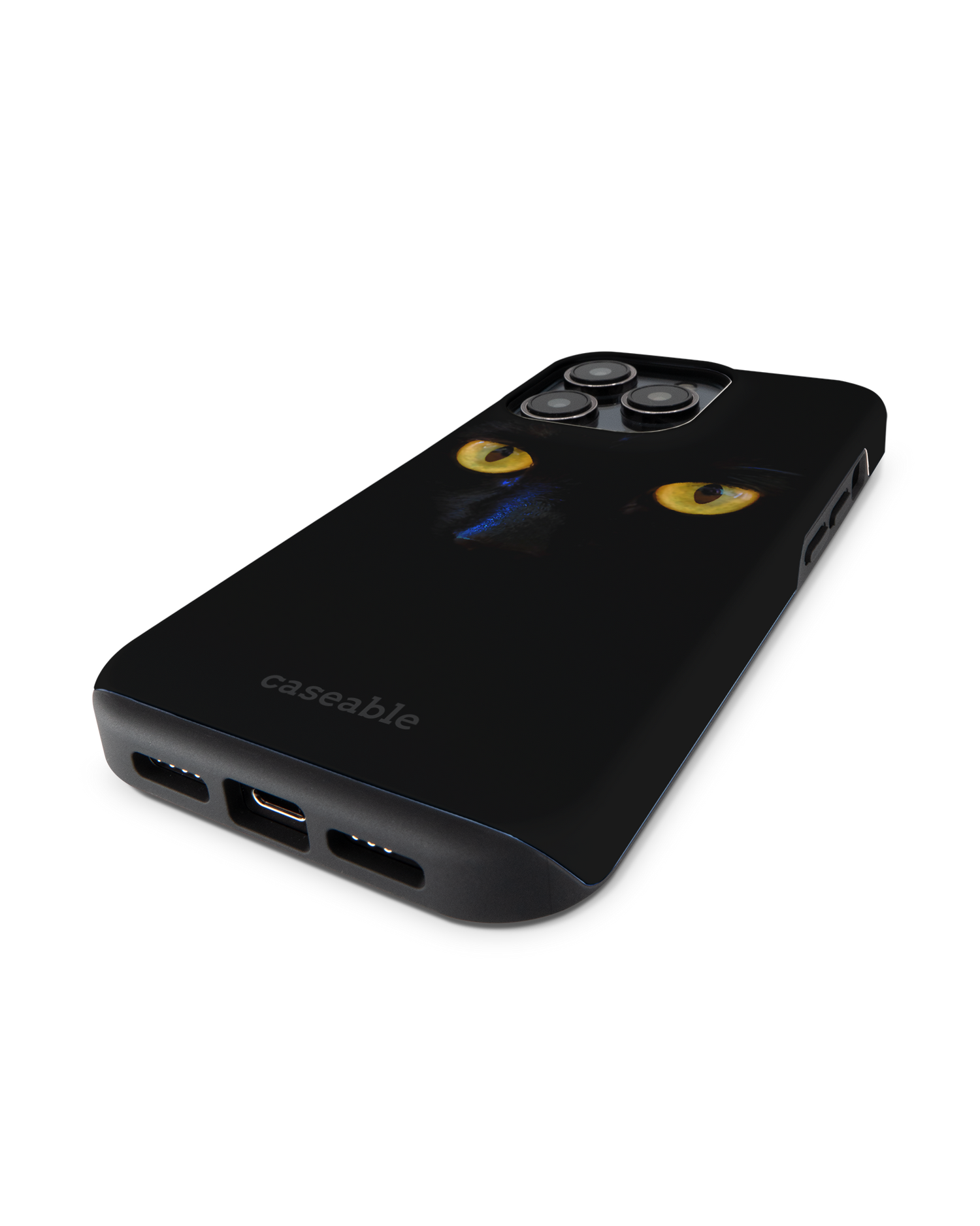 Black Cat Premium Phone Case for Apple iPhone 14 Pro: Lying