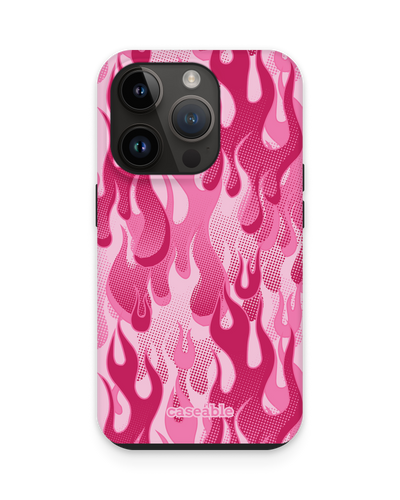 Pink Flames Premium Phone Case for Apple iPhone 15 Pro
