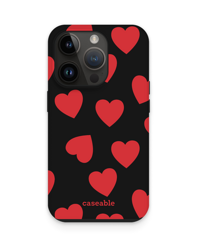 Repeating Hearts Premium Phone Case for Apple iPhone 15 Pro