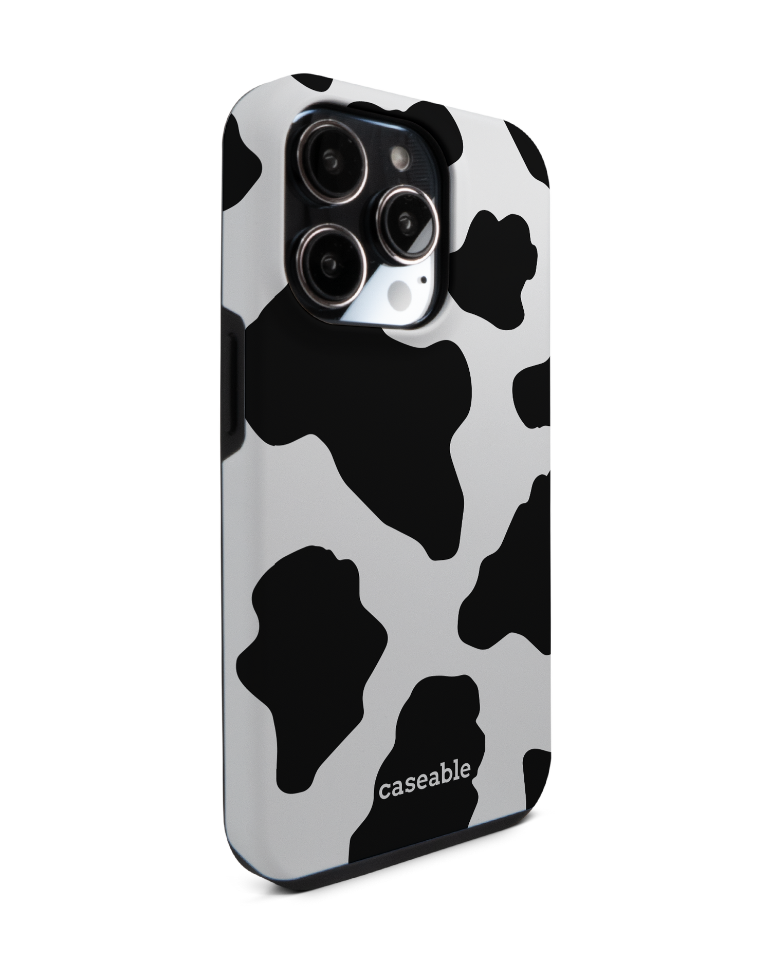 Cow Print 2 Premium Phone Case for Apple iPhone 14 Pro: View from the left side