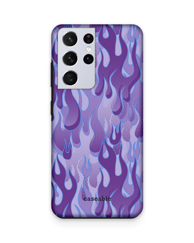 Purple Flames Premium Phone Case Samsung Galaxy S21 Ultra