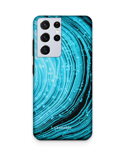 Turquoise Ripples Premium Phone Case Samsung Galaxy S21 Ultra