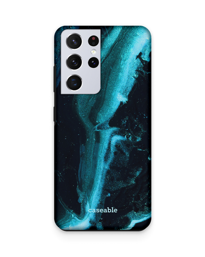 Deep Turquoise Sparkle Premium Phone Case Samsung Galaxy S21 Ultra