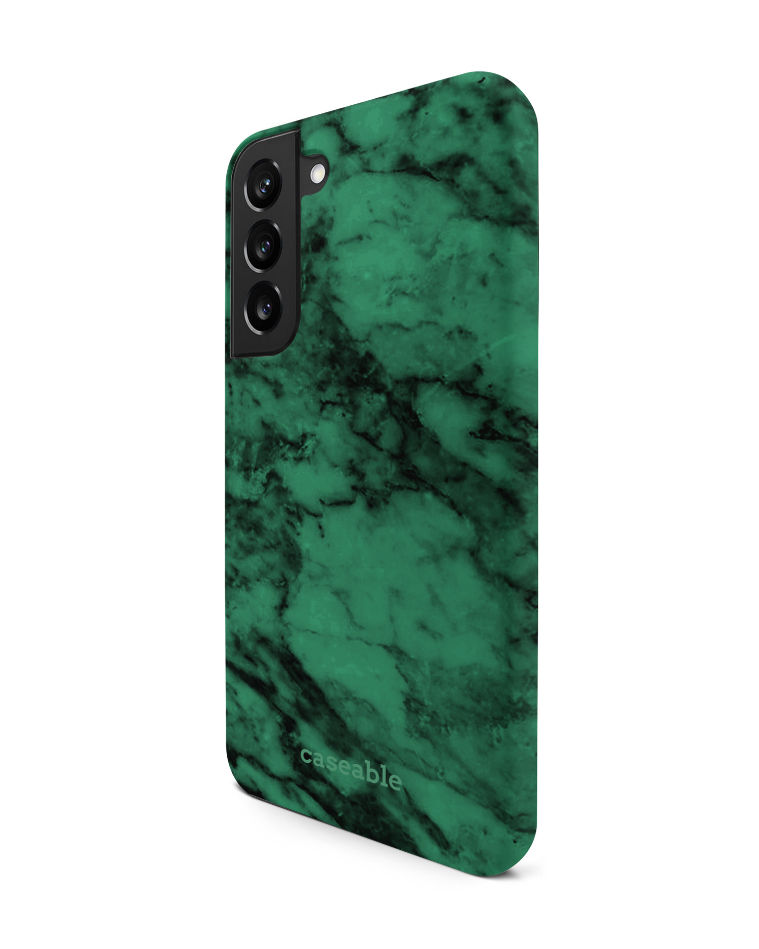 Green Marble Premium Phone Case Samsung Galaxy S22 Plus 5G: View from the right side