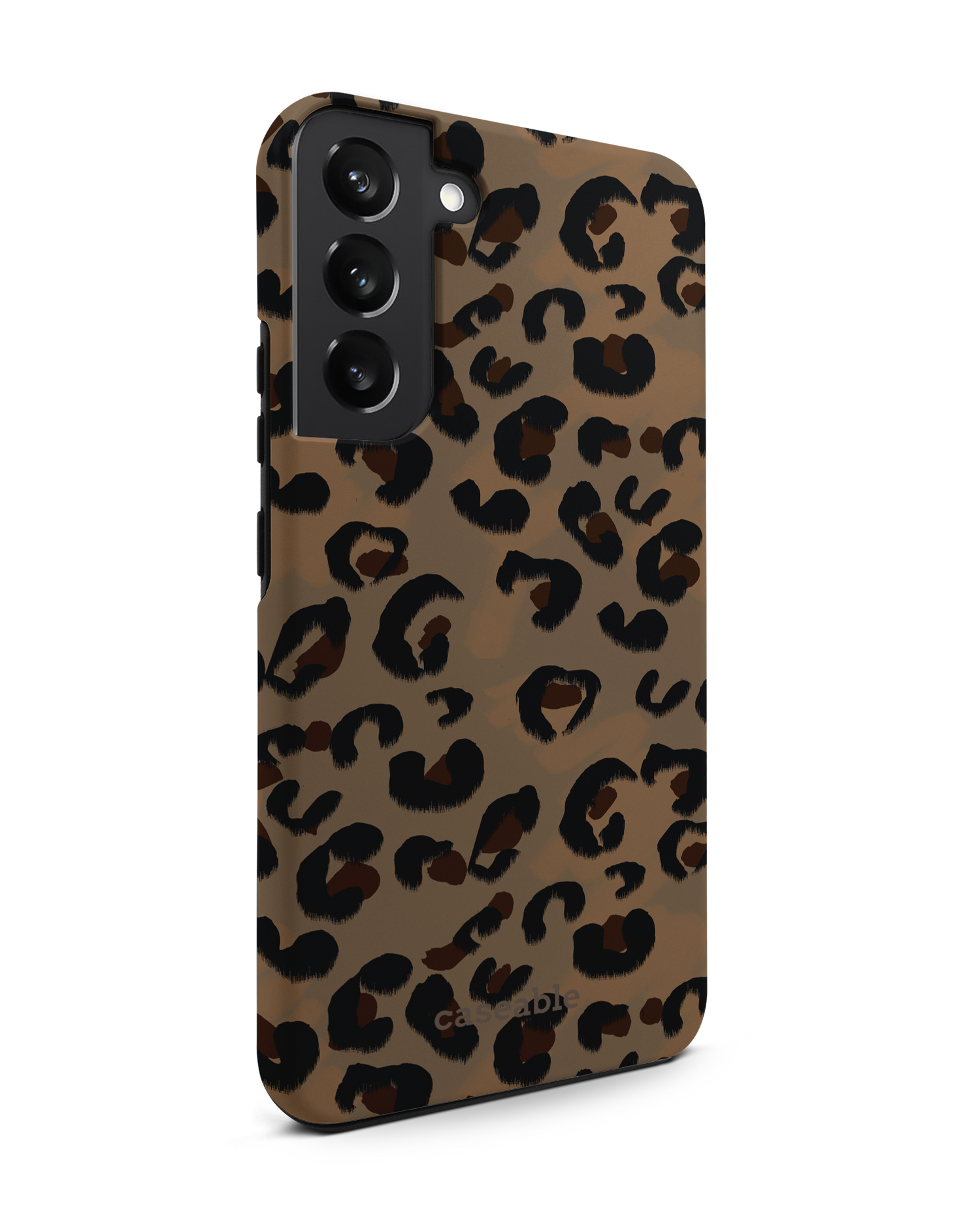 Leopard Repeat Premium Phone Case Samsung Galaxy S22 Plus 5G: View from the left side
