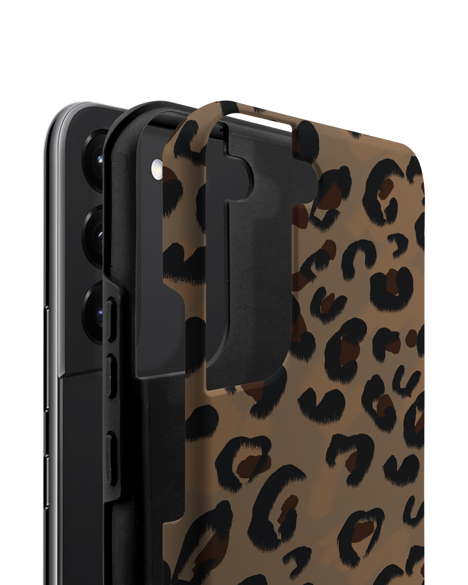 Leopard Repeat Premium Phone Case Samsung Galaxy S22 Plus 5G consisting of 2 parts