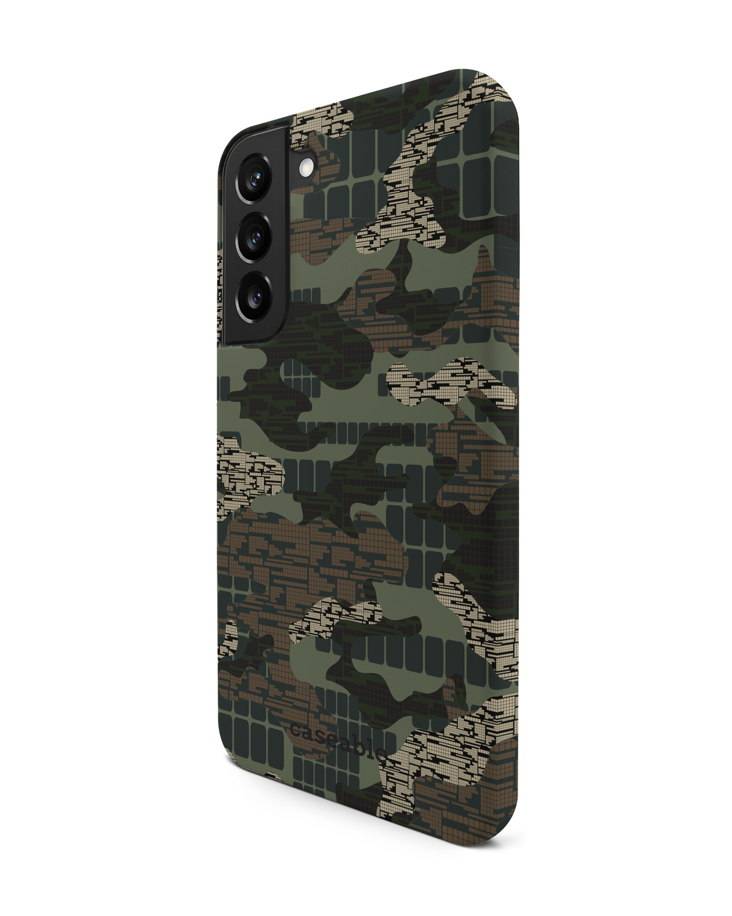 Green Camo Mix Premium Phone Case Samsung Galaxy S22 Plus 5G: View from the right side