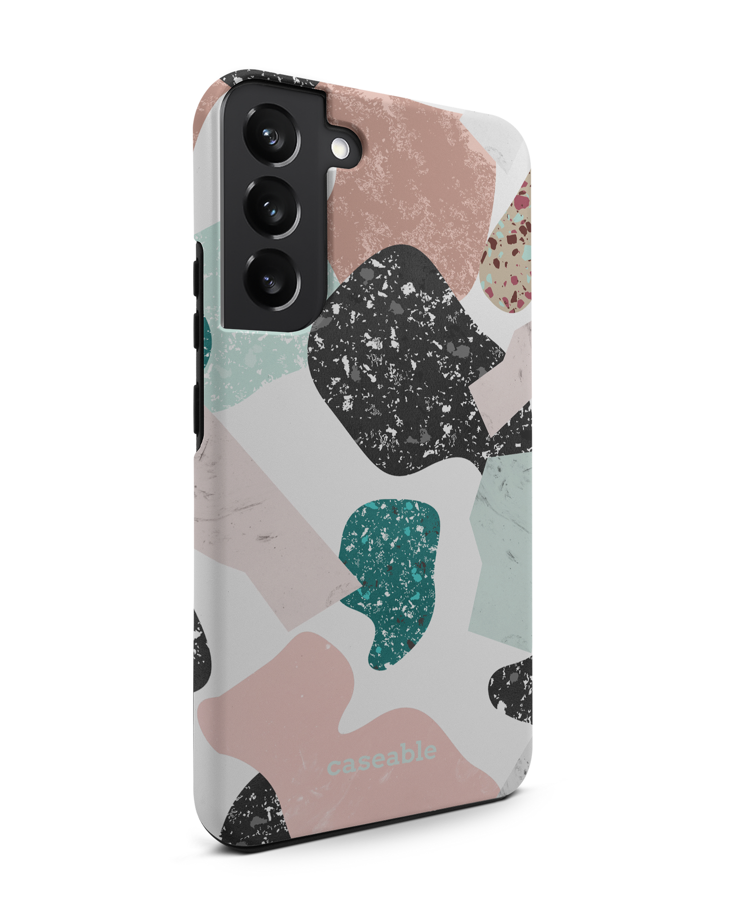 Scattered Shapes Premium Phone Case Samsung Galaxy S22 Plus 5G: View from the left side