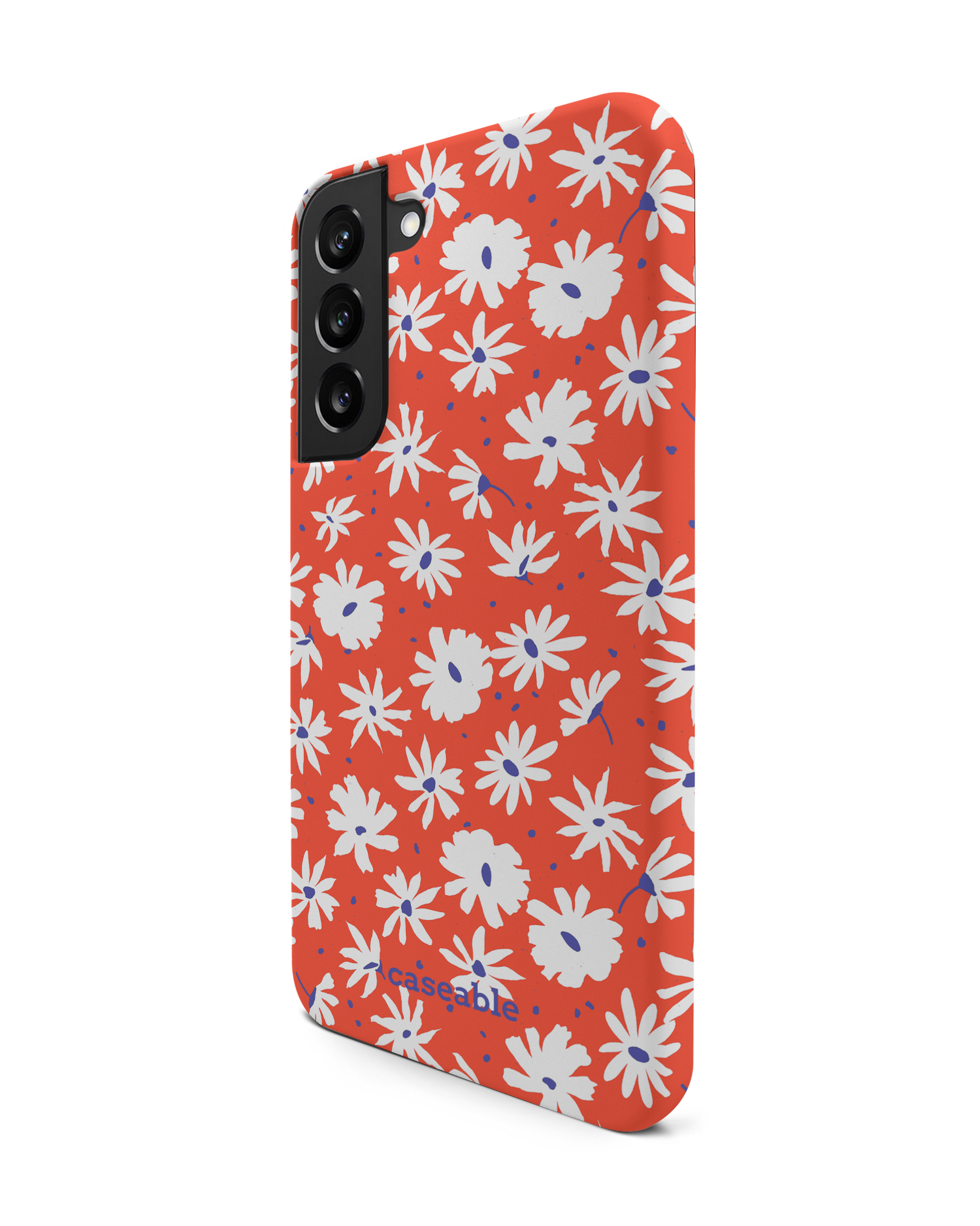 Retro Daisy Premium Phone Case Samsung Galaxy S22 Plus 5G: View from the right side