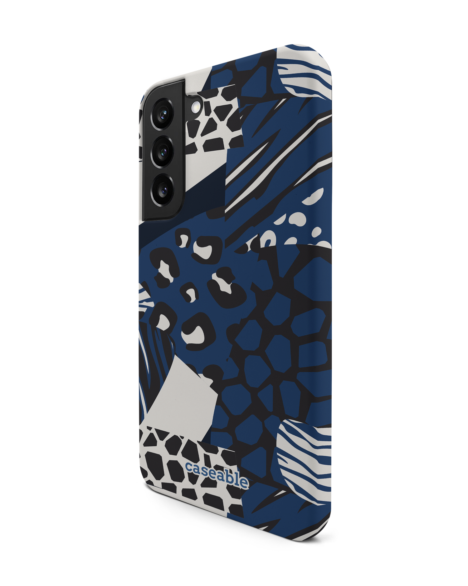Animal Print Patchwork Premium Phone Case Samsung Galaxy S22 Plus 5G: View from the right side