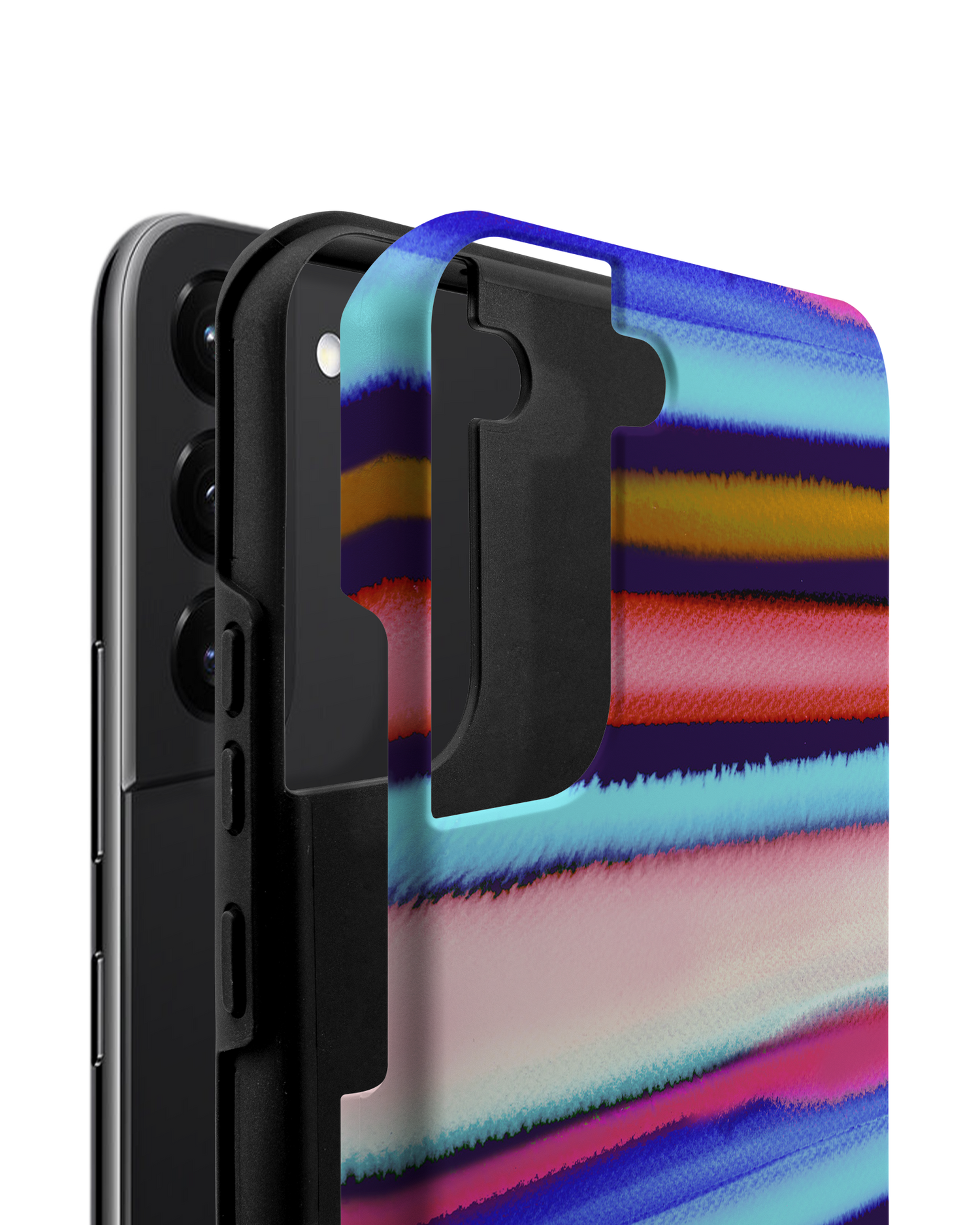 Watercolor Stripes Premium Phone Case Samsung Galaxy S22 Plus 5G consisting of 2 parts