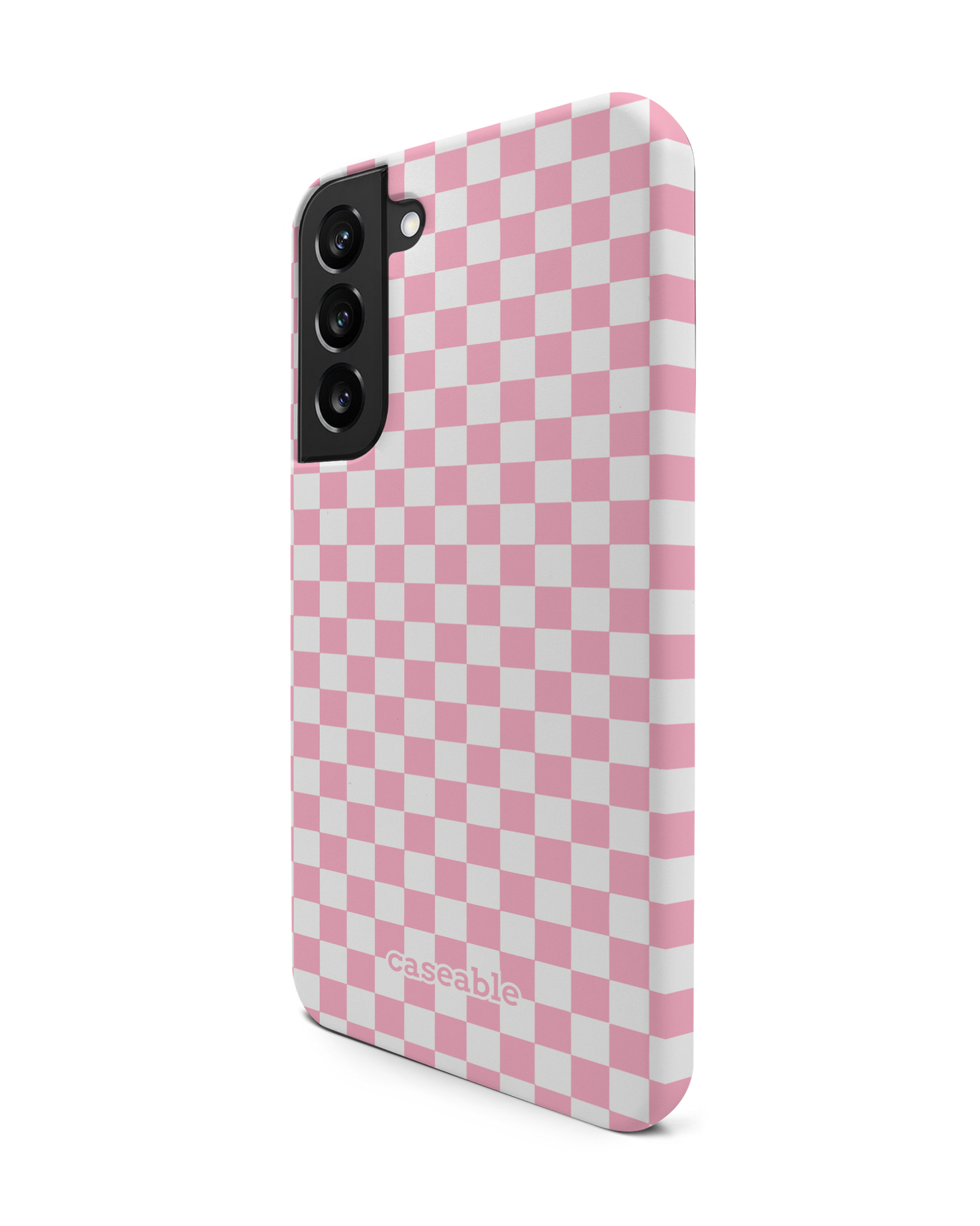 Samsung Galaxy S22 Plus 5G Premium Phone Case Pink Checkerboard