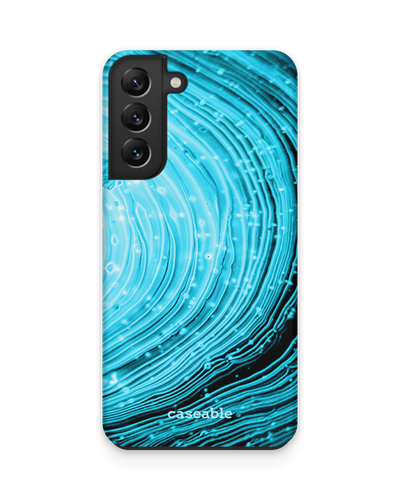Turquoise Ripples Premium Phone Case Samsung Galaxy S22 Plus 5G