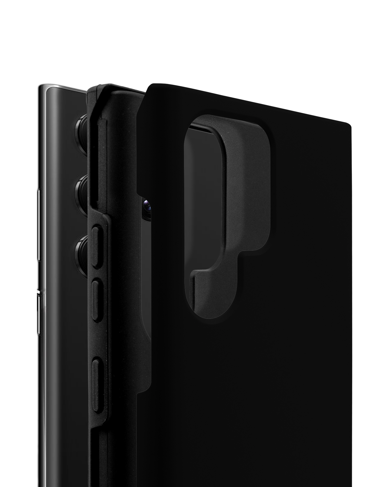 ISG Black Premium Phone Case Samsung Galaxy S22 Ultra 5G consisting of 2 parts