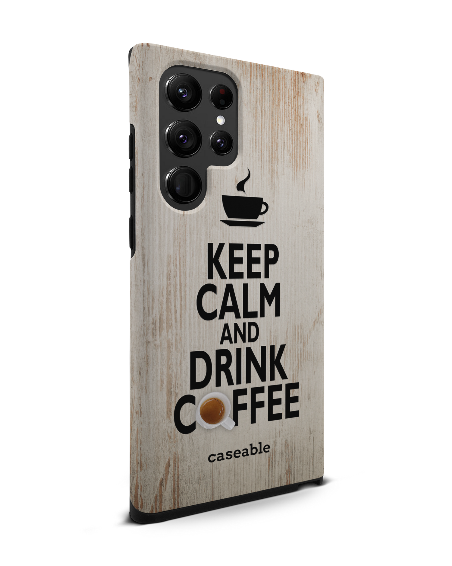 Drink Coffee Premium Phone Case Samsung Galaxy S22 Ultra 5G: View from the left side