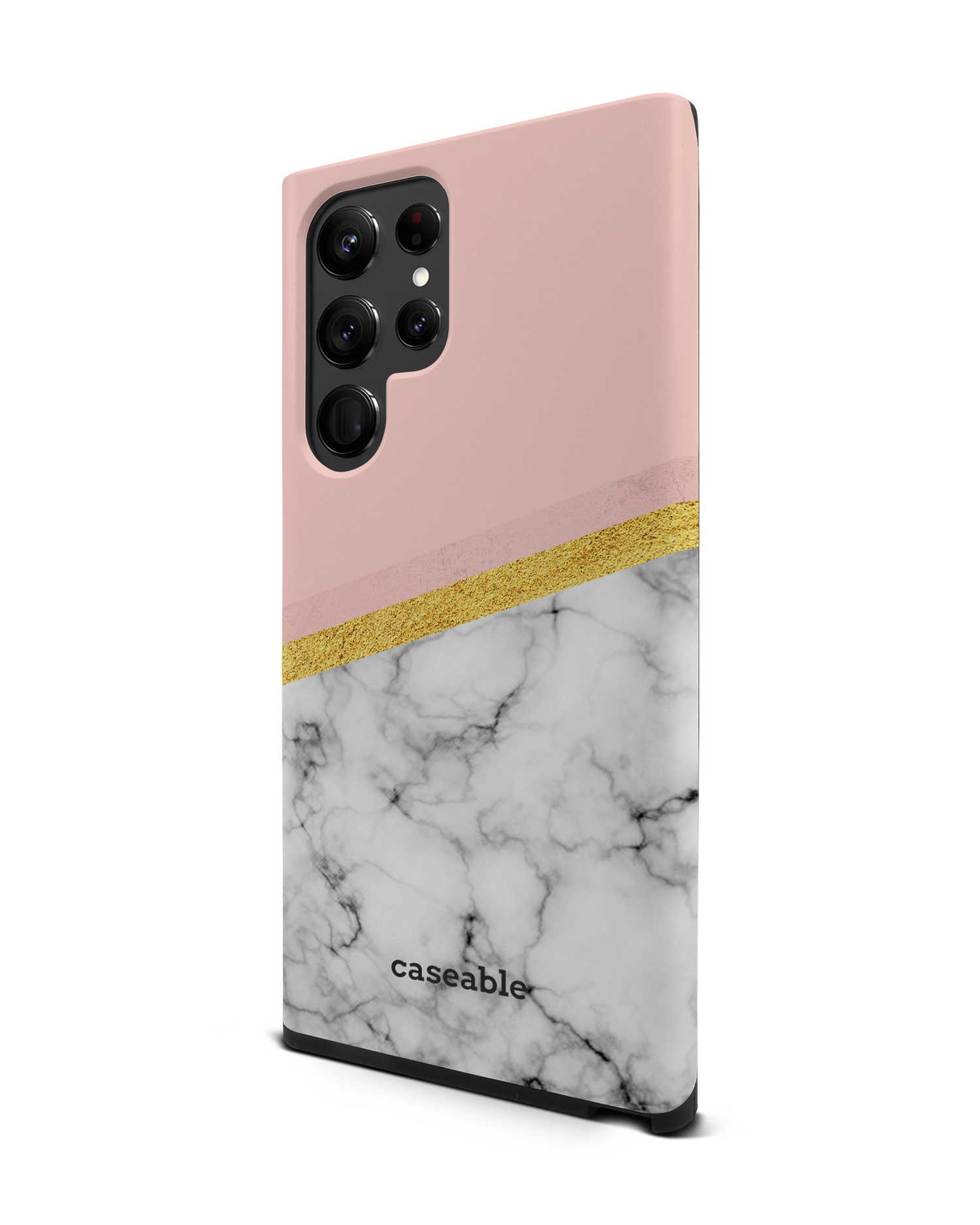 Marble Slice Premium Phone Case Samsung Galaxy S22 Ultra 5G: View from the right side