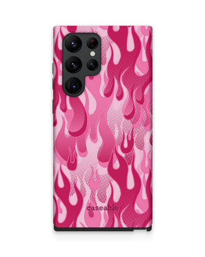 Pink Flames Premium Phone Case Samsung Galaxy S22 Ultra 5G
