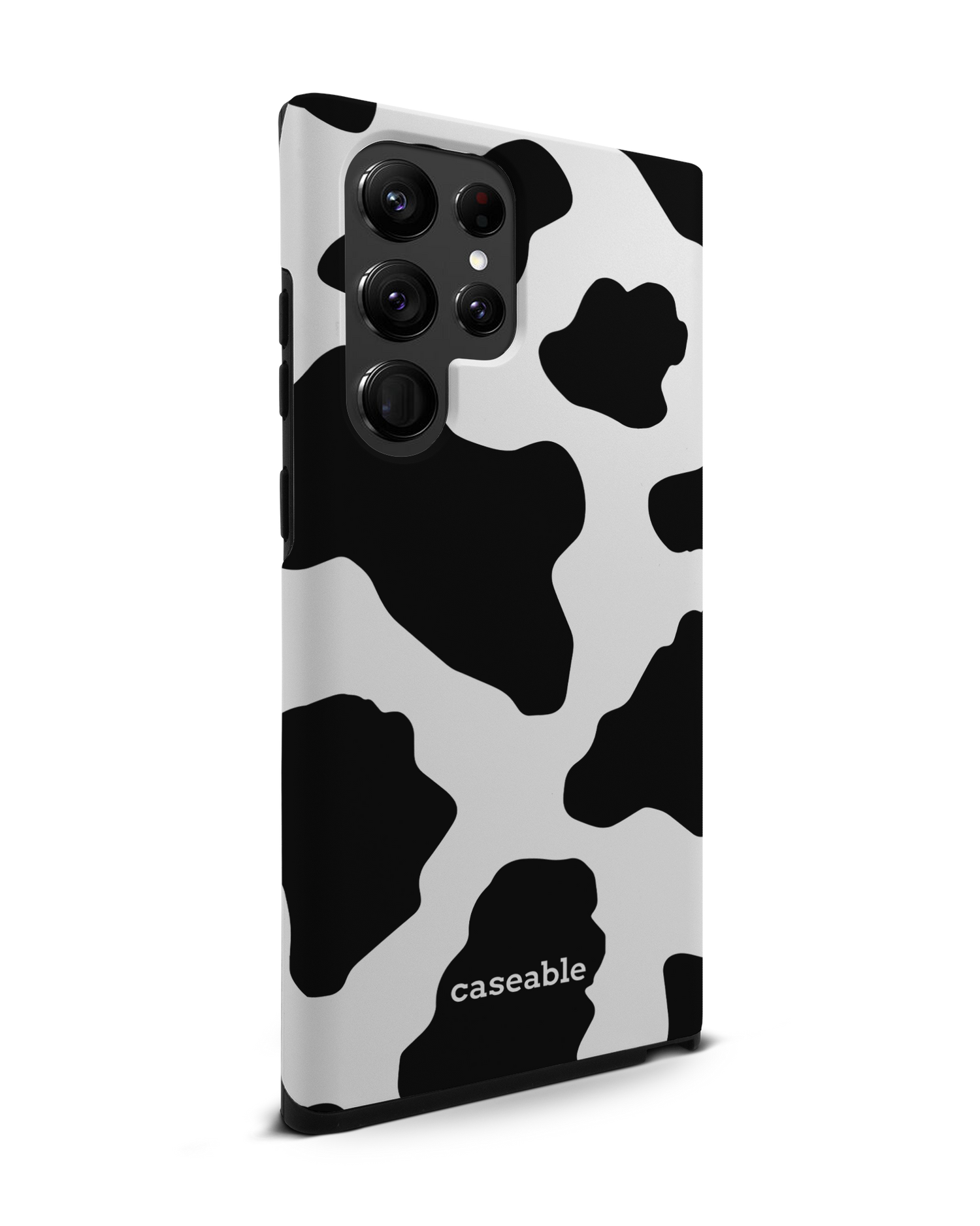 Cow Print 2 Premium Phone Case Samsung Galaxy S22 Ultra 5G: View from the left side