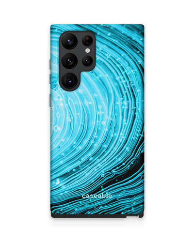 Turquoise Ripples Premium Phone Case Samsung Galaxy S22 Ultra 5G
