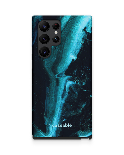 Deep Turquoise Sparkle Premium Phone Case Samsung Galaxy S22 Ultra 5G