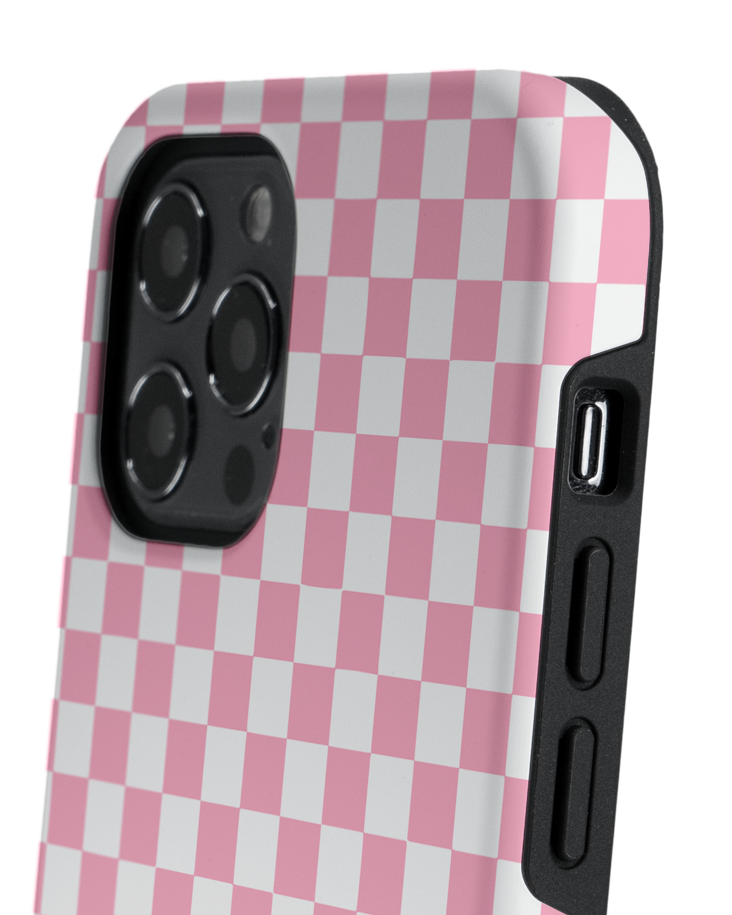 Pink Checkerboard Premium Phone Case Apple iPhone 12 Pro Max: Detail Shot 2