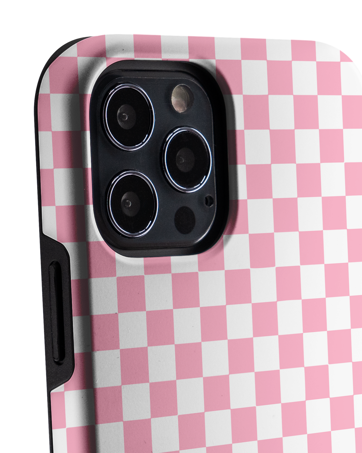 Pink Checkerboard Premium Phone Case Apple iPhone 12 Pro Max: Detail Shot 1