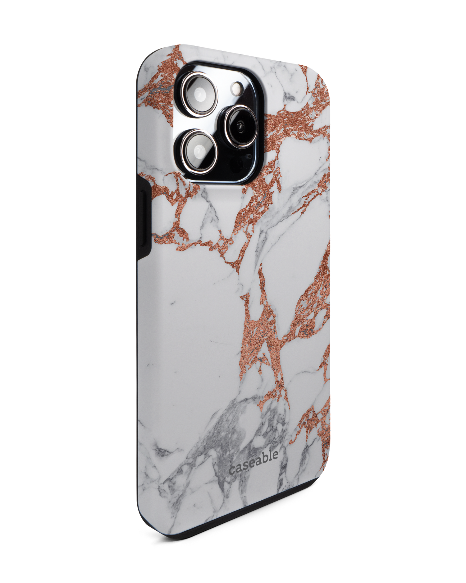 Marble Mix Premium Phone Case for Apple iPhone 14 Pro Max: View from the left side