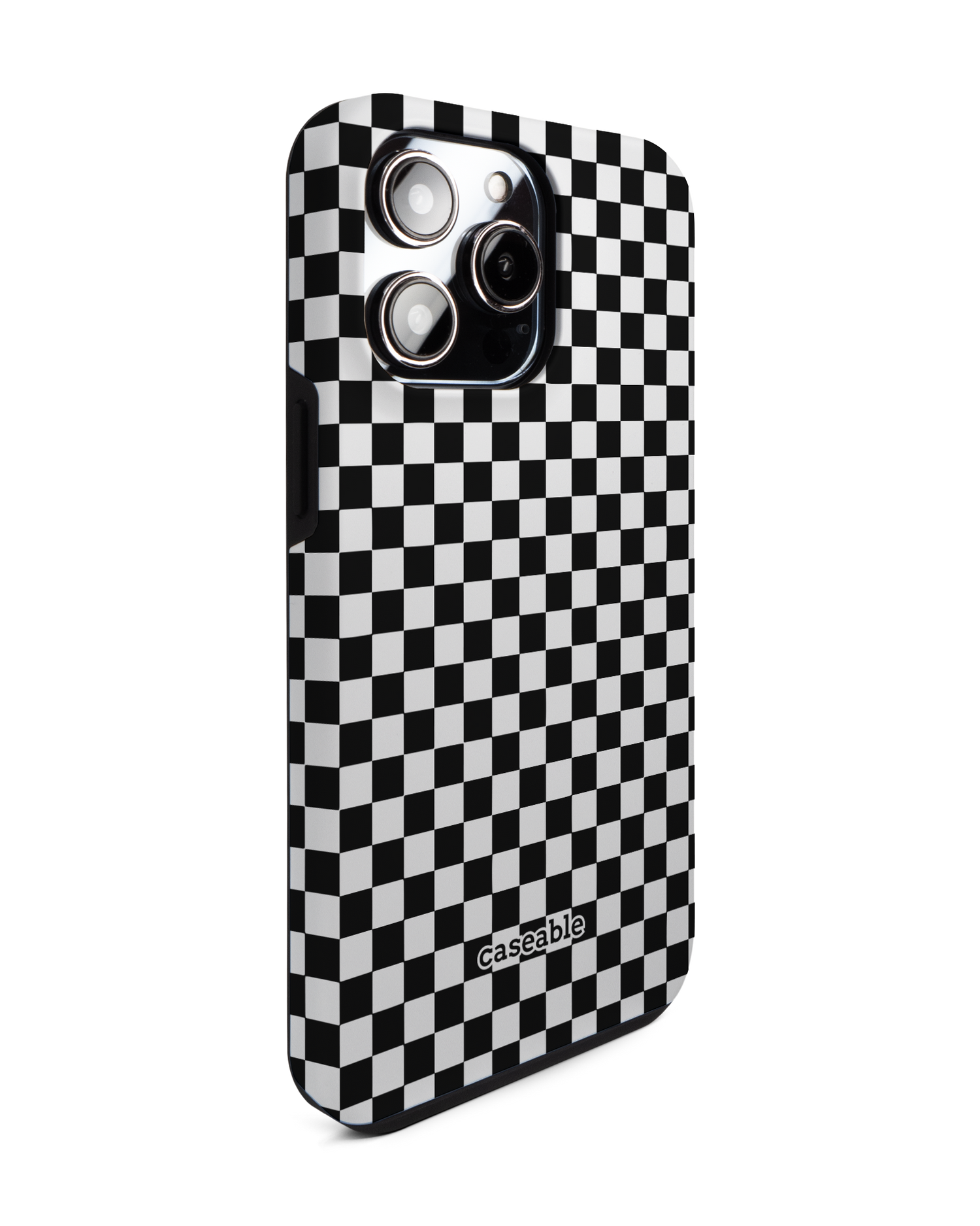 Squares Premium Phone Case for Apple iPhone 14 Pro Max: View from the left side