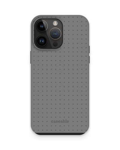 Dot Grid Grey Premium Phone Case for Apple iPhone 14 Pro Max