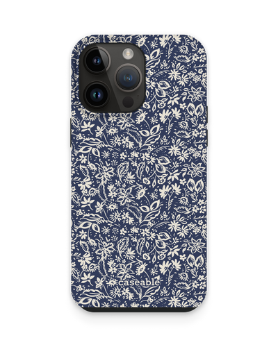 Ditsy Blue Paisley Premium Phone Case for Apple iPhone 14 Pro Max