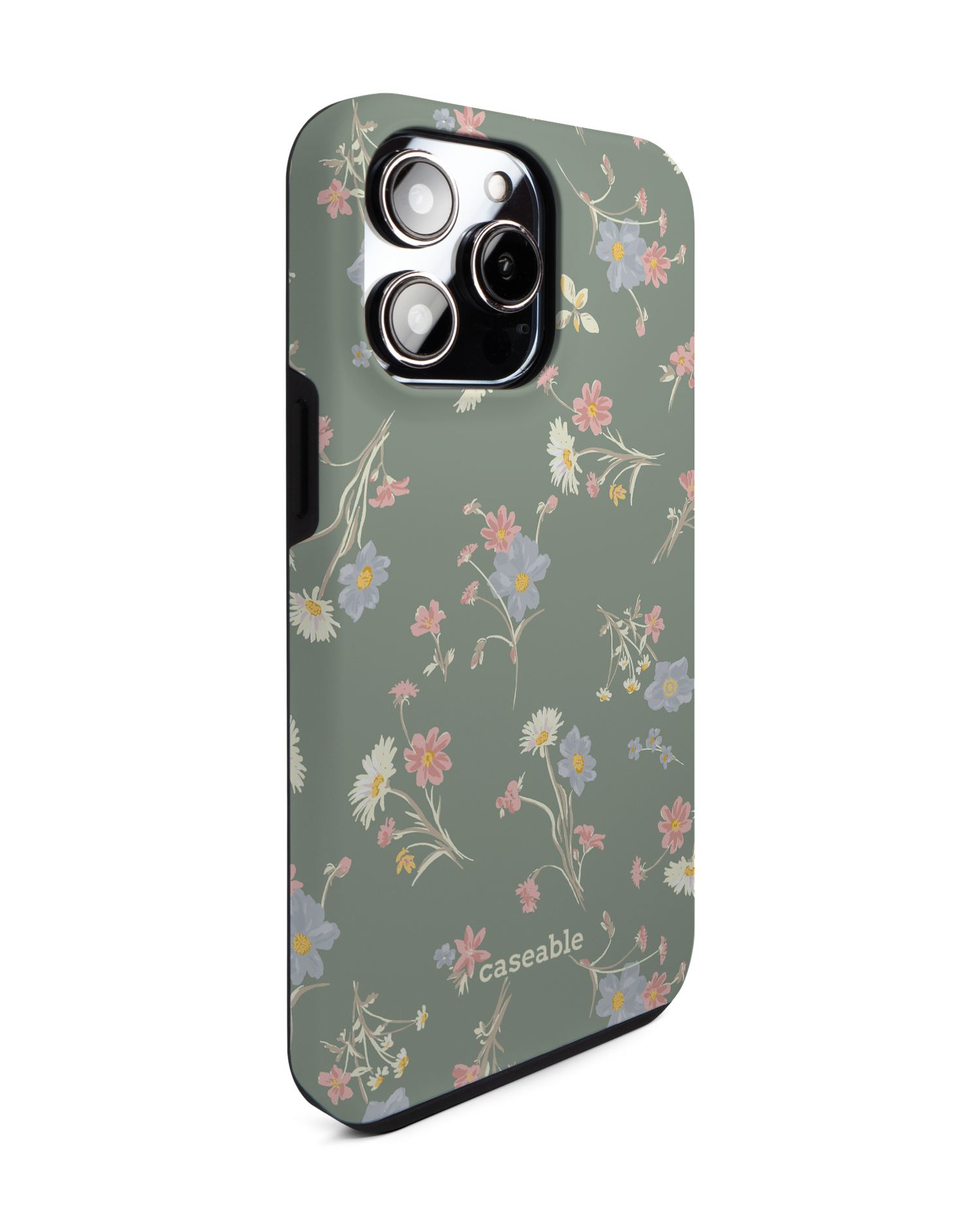 Wild Flower Sprigs Premium Phone Case for Apple iPhone 14 Pro Max: View from the left side
