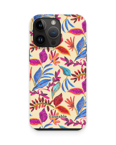 Painterly Spring Leaves Premium Phone Case for Apple iPhone 15 Pro Max